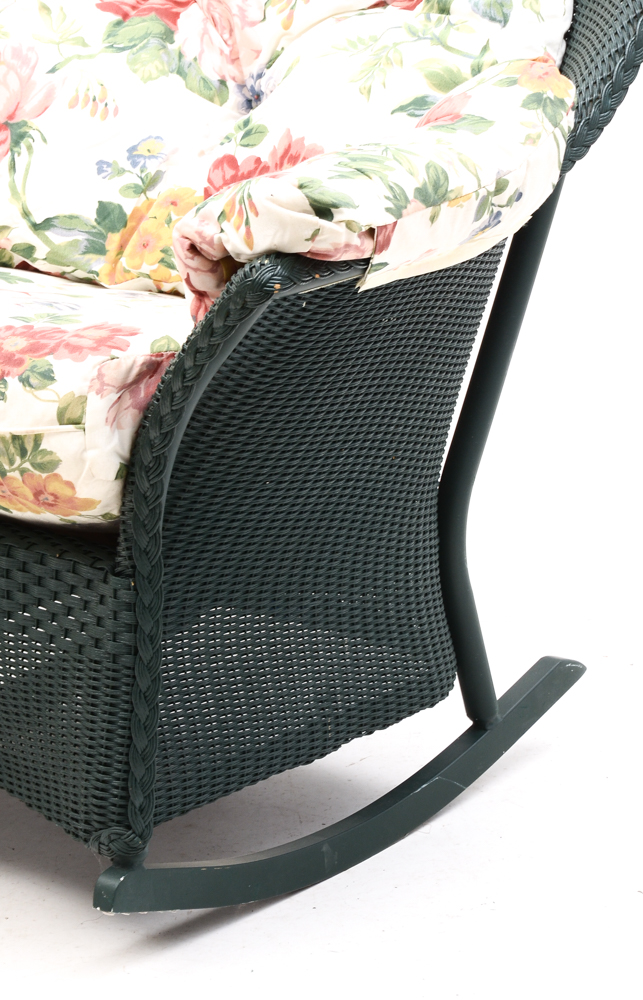 Set of Green Wicker Furniture