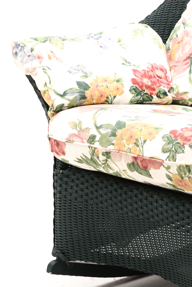 Set of Green Wicker Furniture