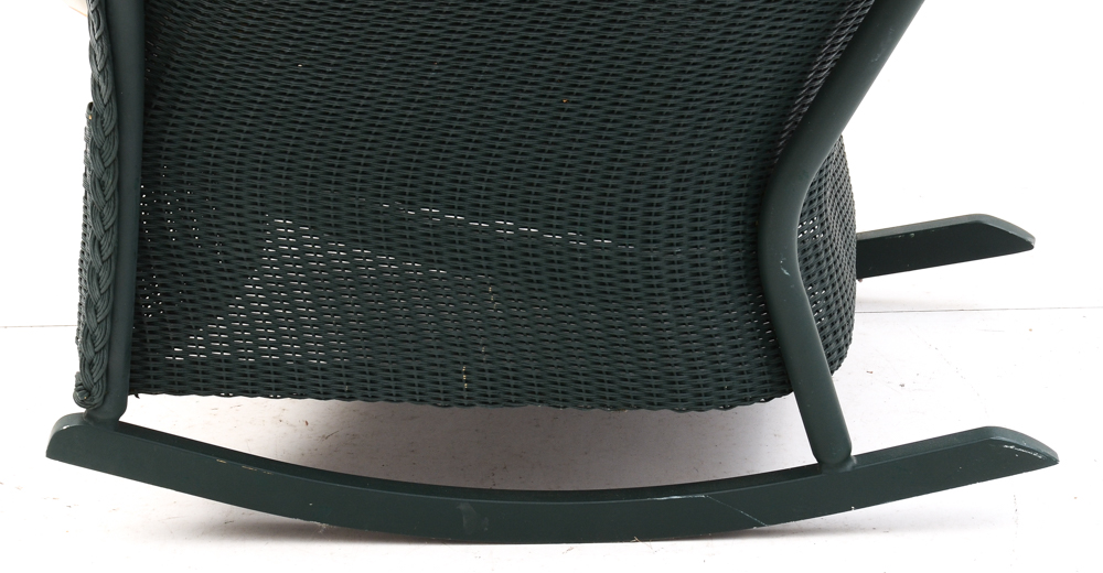 Set of Green Wicker Furniture