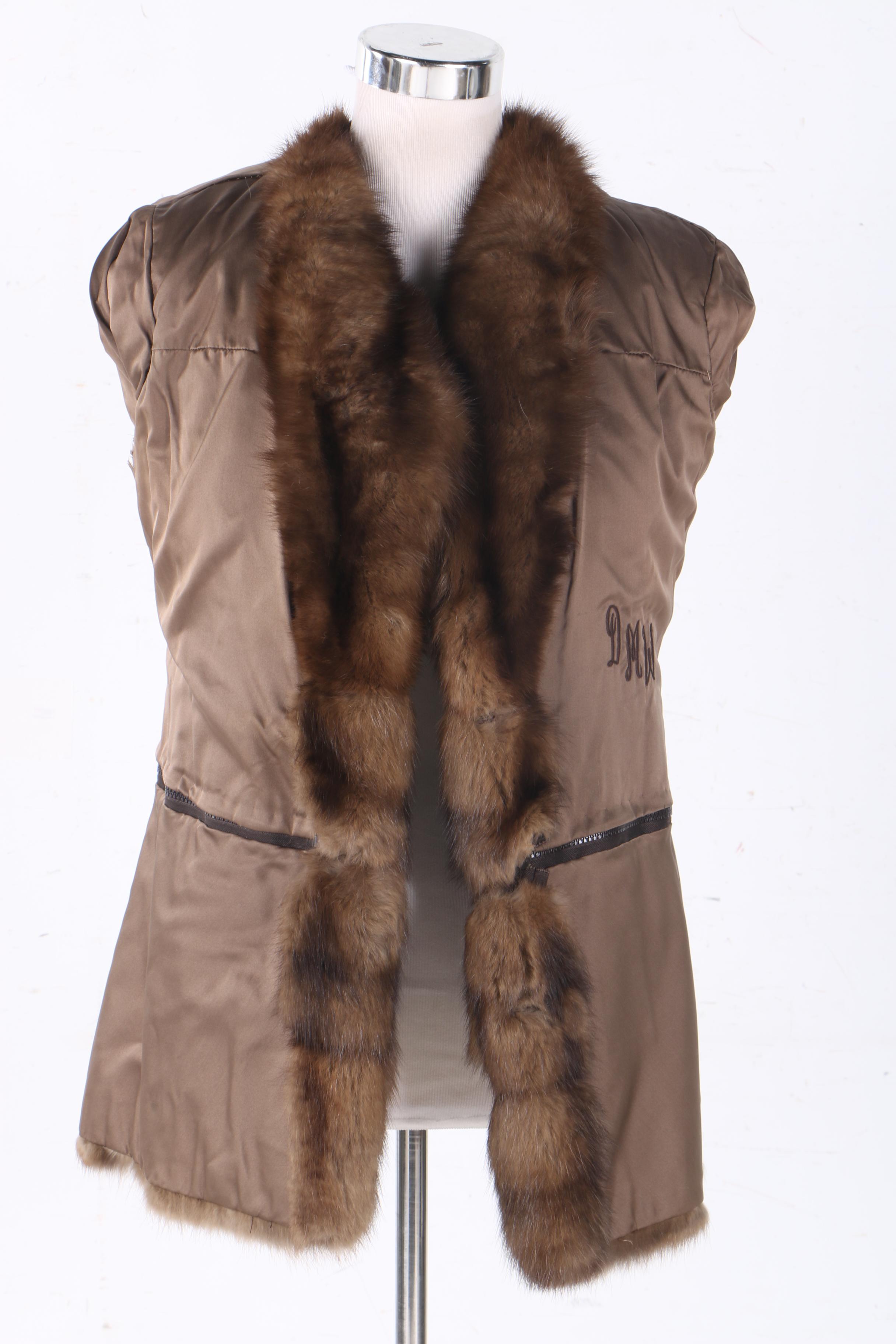 Rich's Fur Salon Adjustable Length Marten Fur Coat