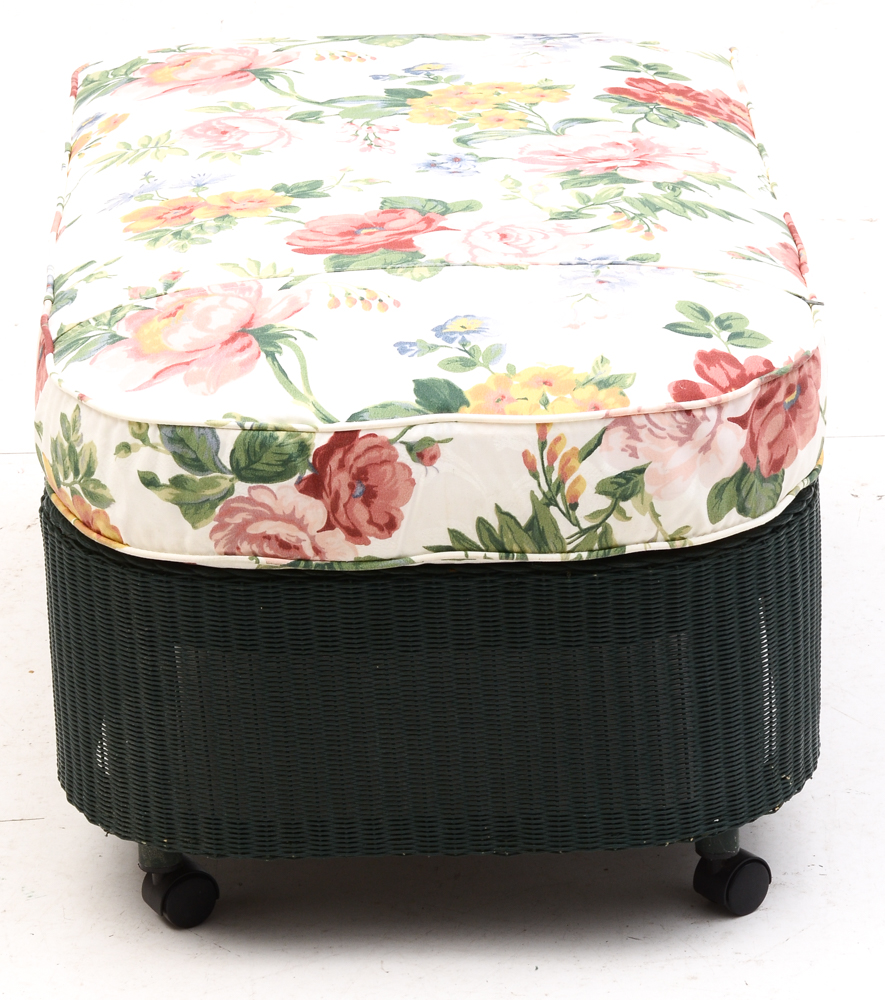 Set of Green Wicker Furniture