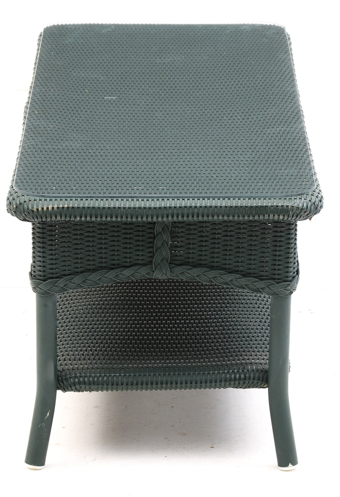 Set of Green Wicker Furniture