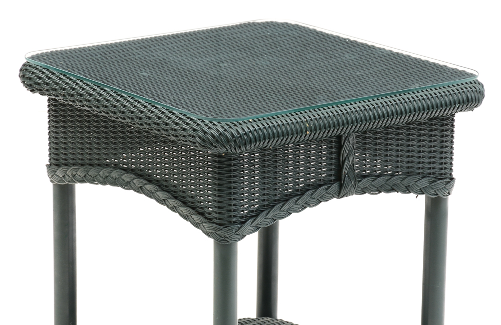 Set of Green Wicker Furniture