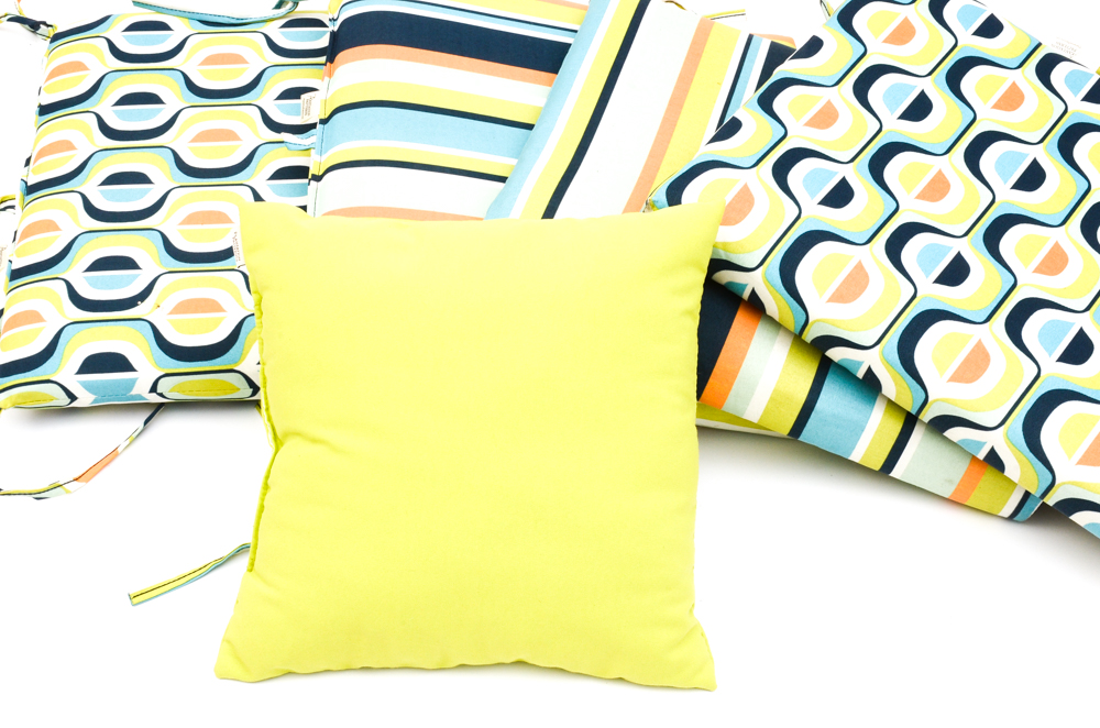 Set of Green Wicker Furniture