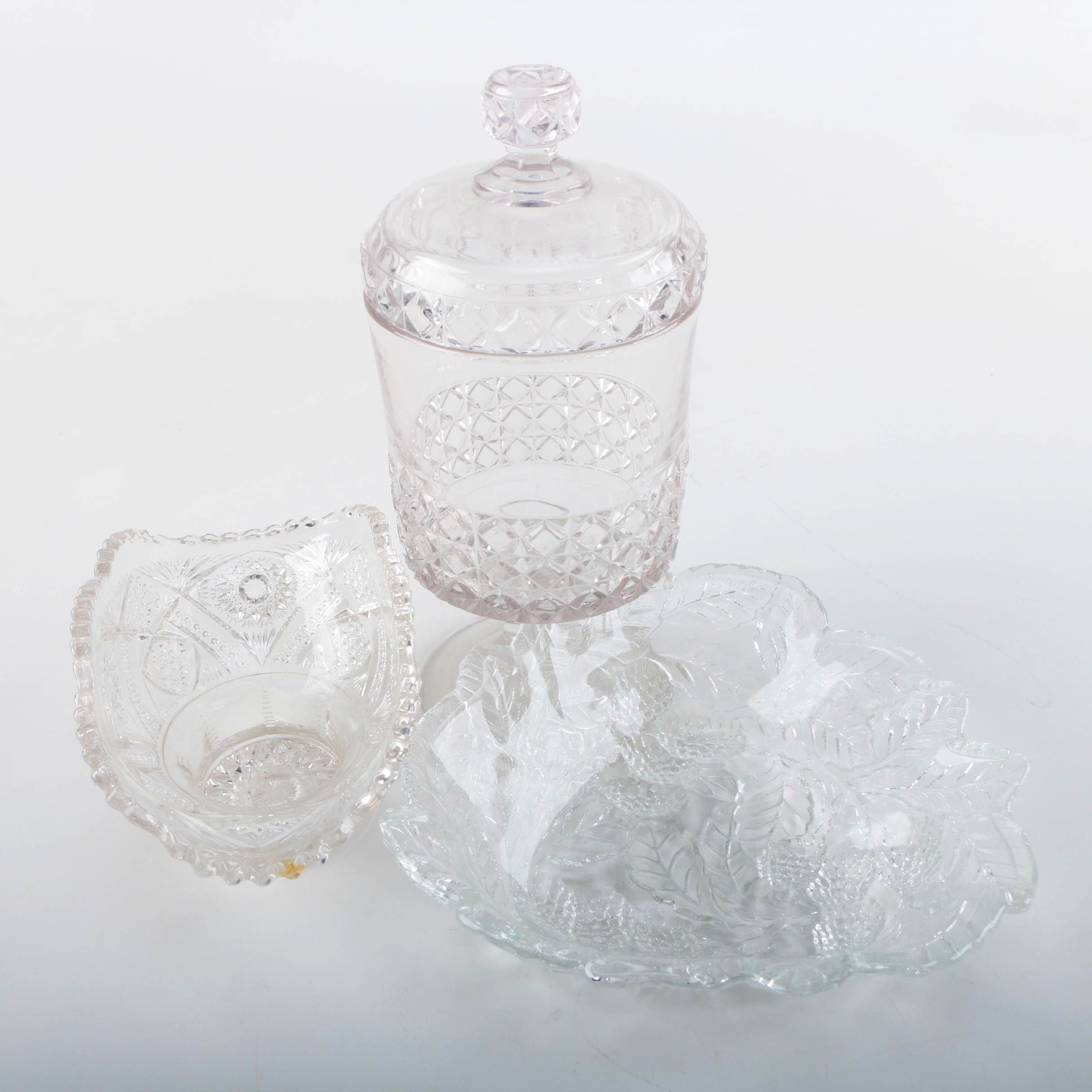 Assortment of Vintage Pressed Glass