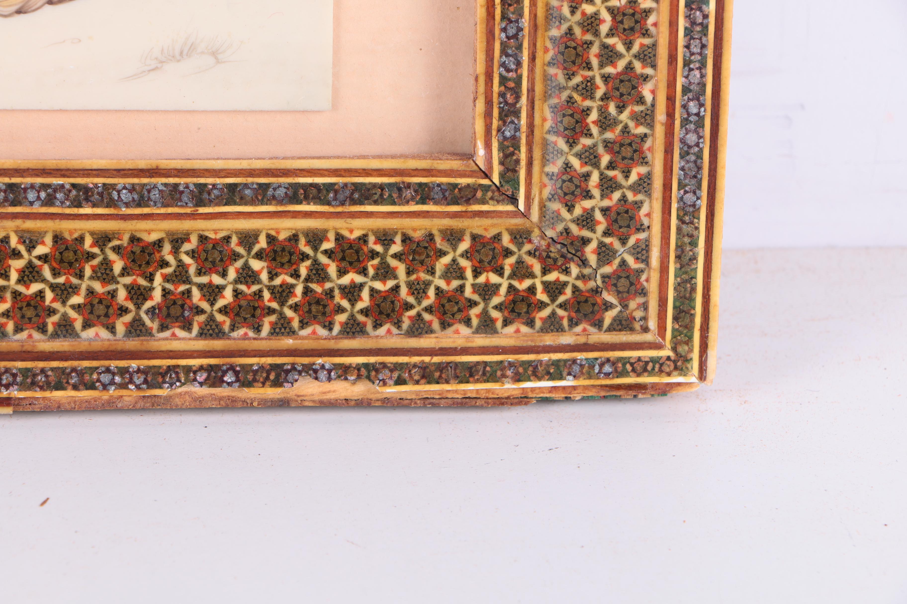 Watercolor on Plastic Panel of Angel and Male Figure with Hebrew Inscription