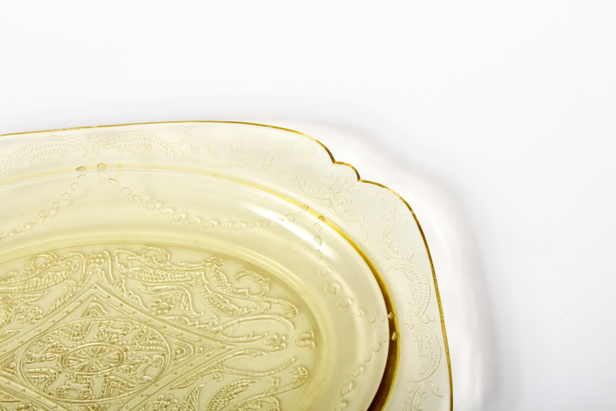 Amber Federal Glass Company "Madrid" Tableware