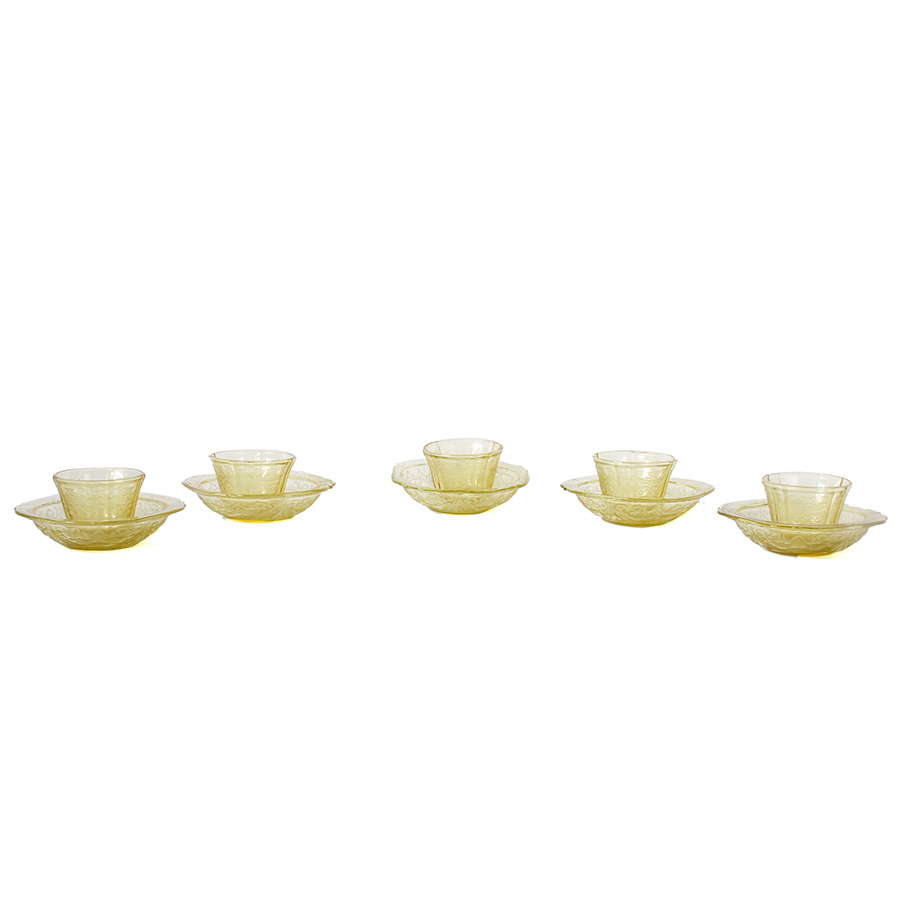 Collection of Federal Glass "Madrid Amber" Tableware