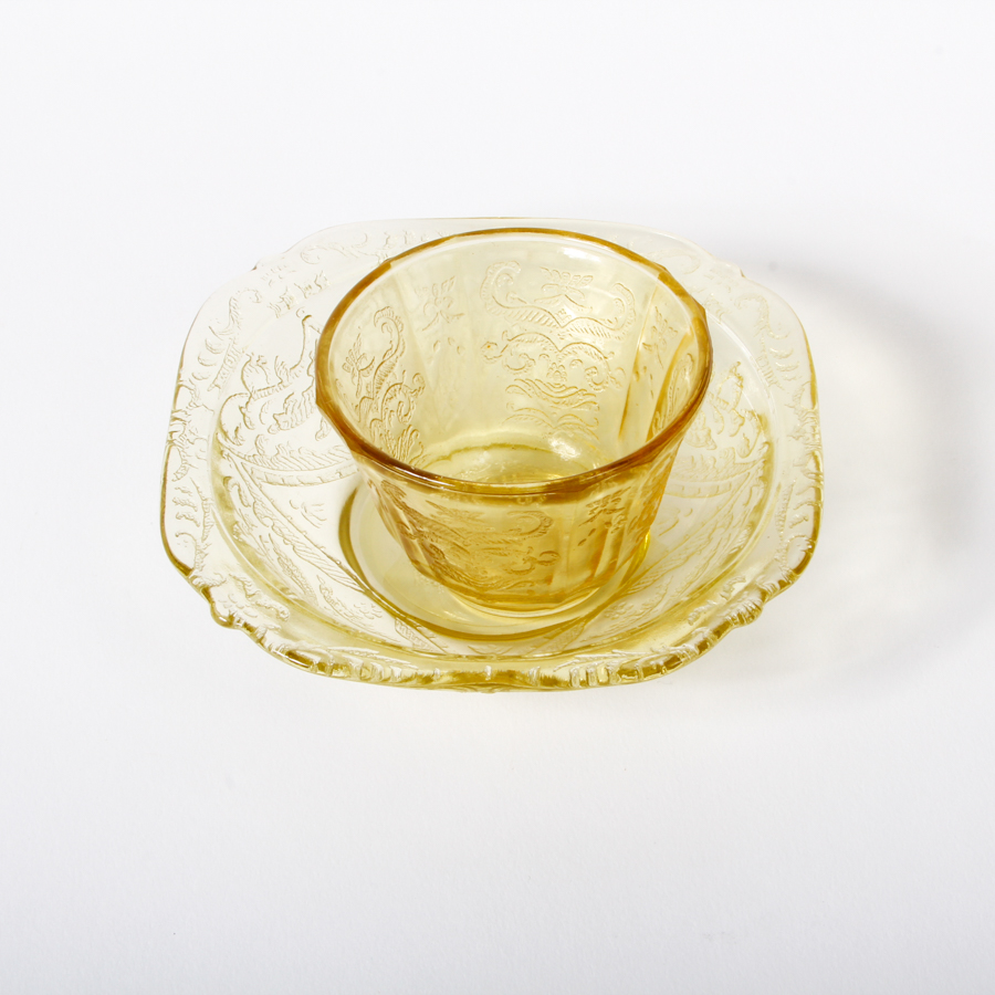 Collection of Federal Glass "Madrid Amber" Tableware