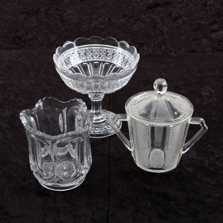 Antique Pressed Glass Tableware