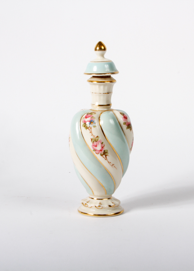 Pair of Vintage Kaolena Pottery Lidded Bottles