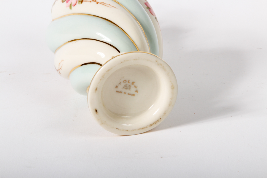 Pair of Vintage Kaolena Pottery Lidded Bottles