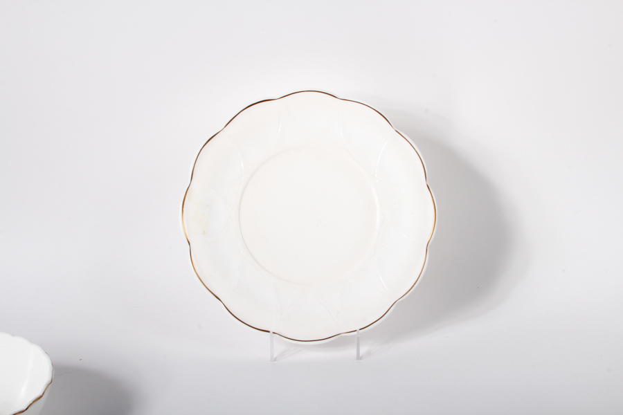 White Glass Tea and Serving Assortment