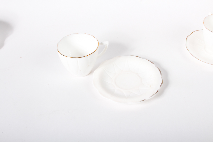 White Glass Tea and Serving Assortment