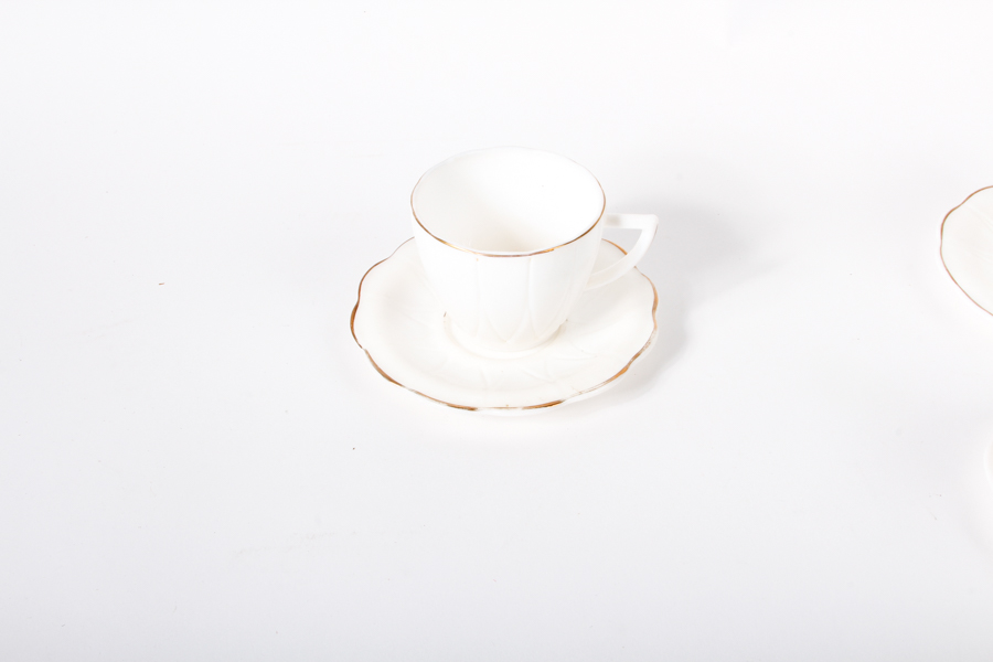 White Glass Tea and Serving Assortment