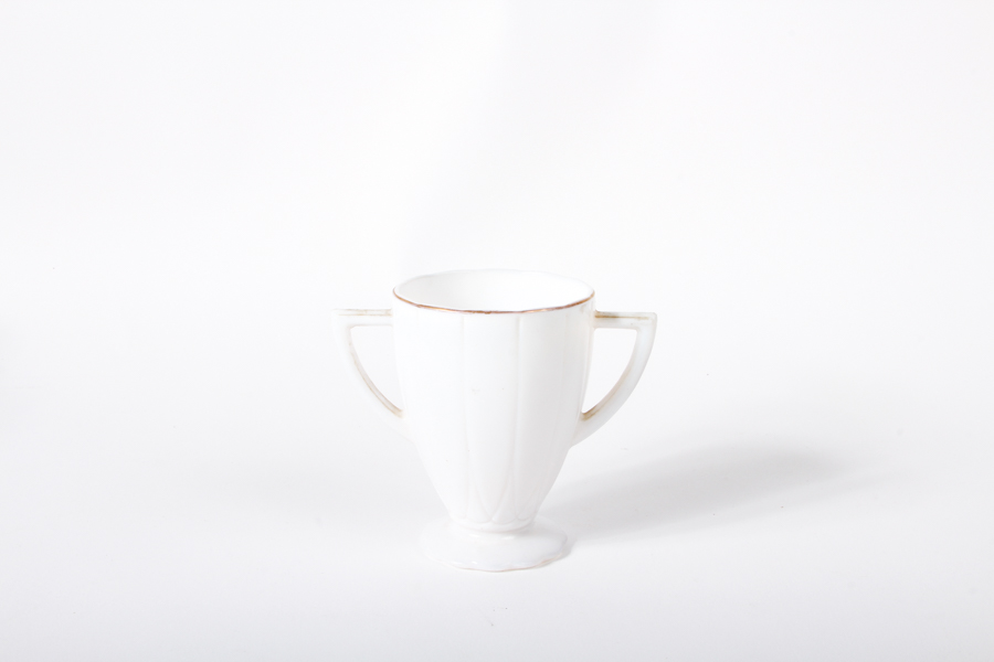 White Glass Tea and Serving Assortment