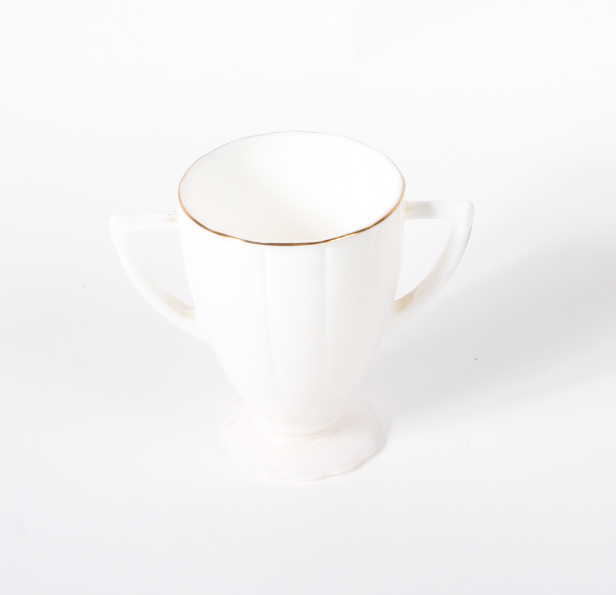 White Glass Tea and Serving Assortment