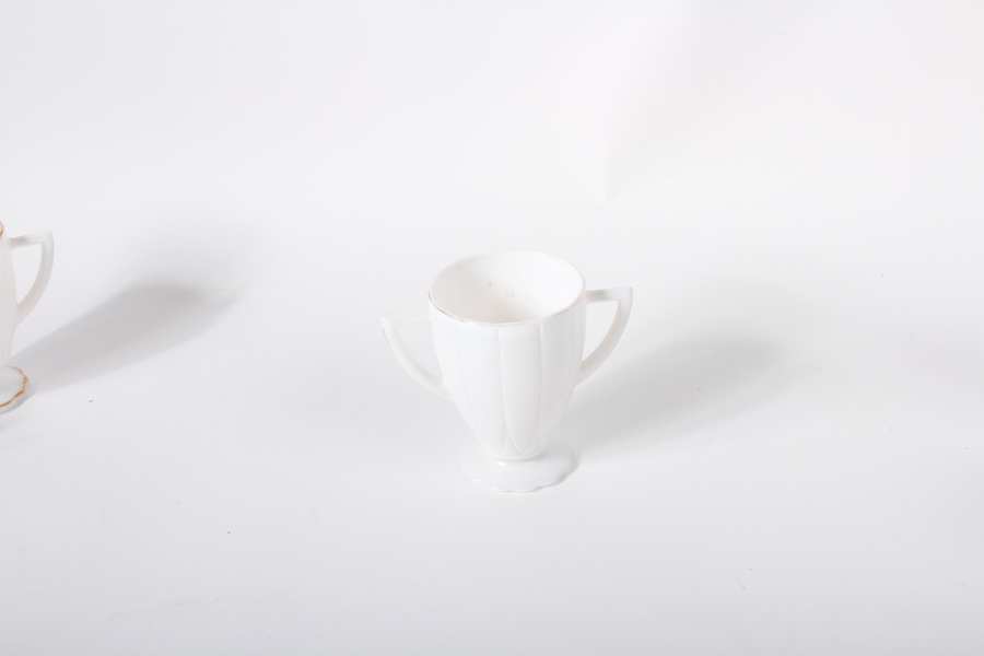 White Glass Tea and Serving Assortment