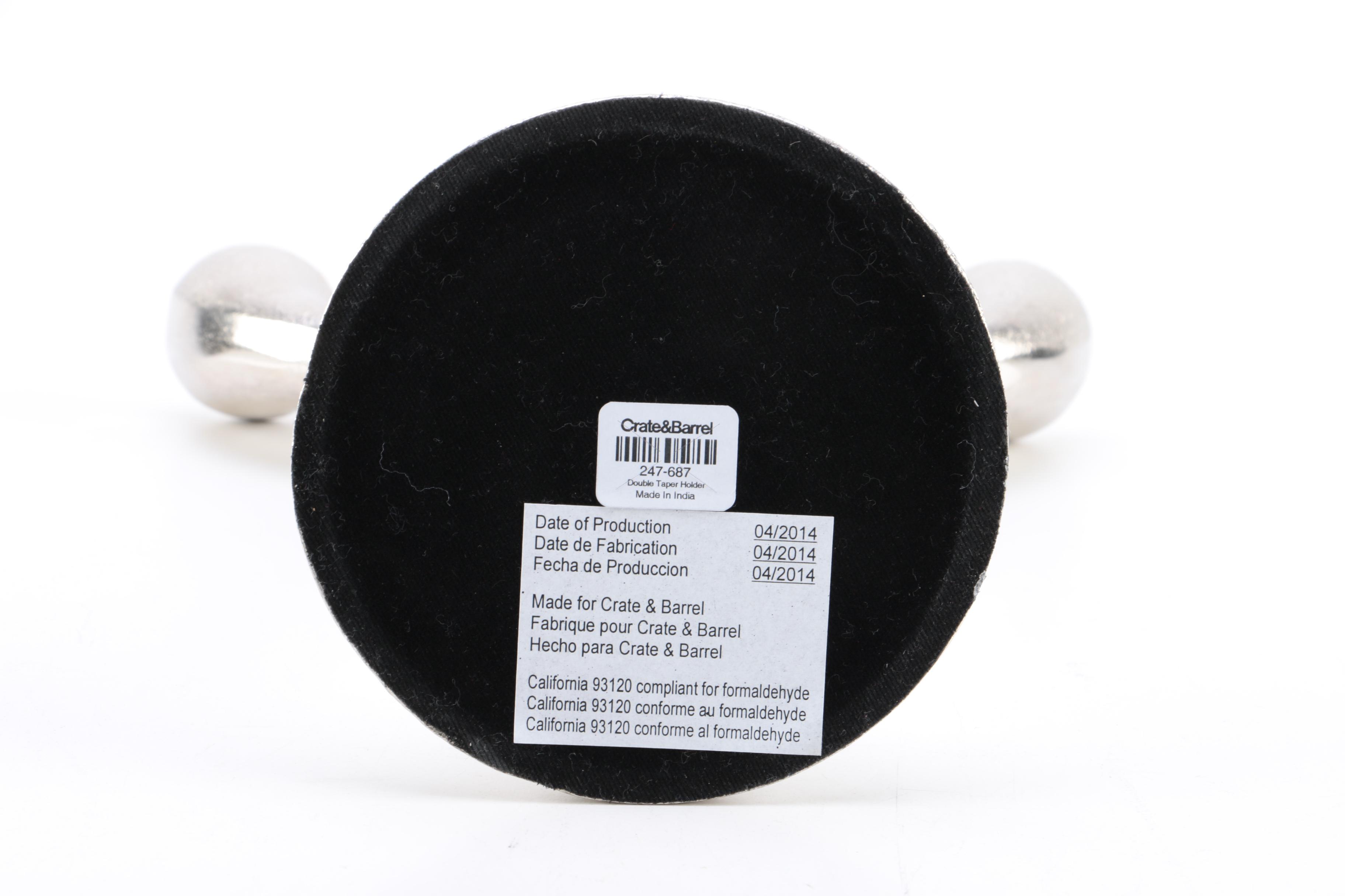 Collection of Silver Tone Candlestick Holders Featuring Nambe