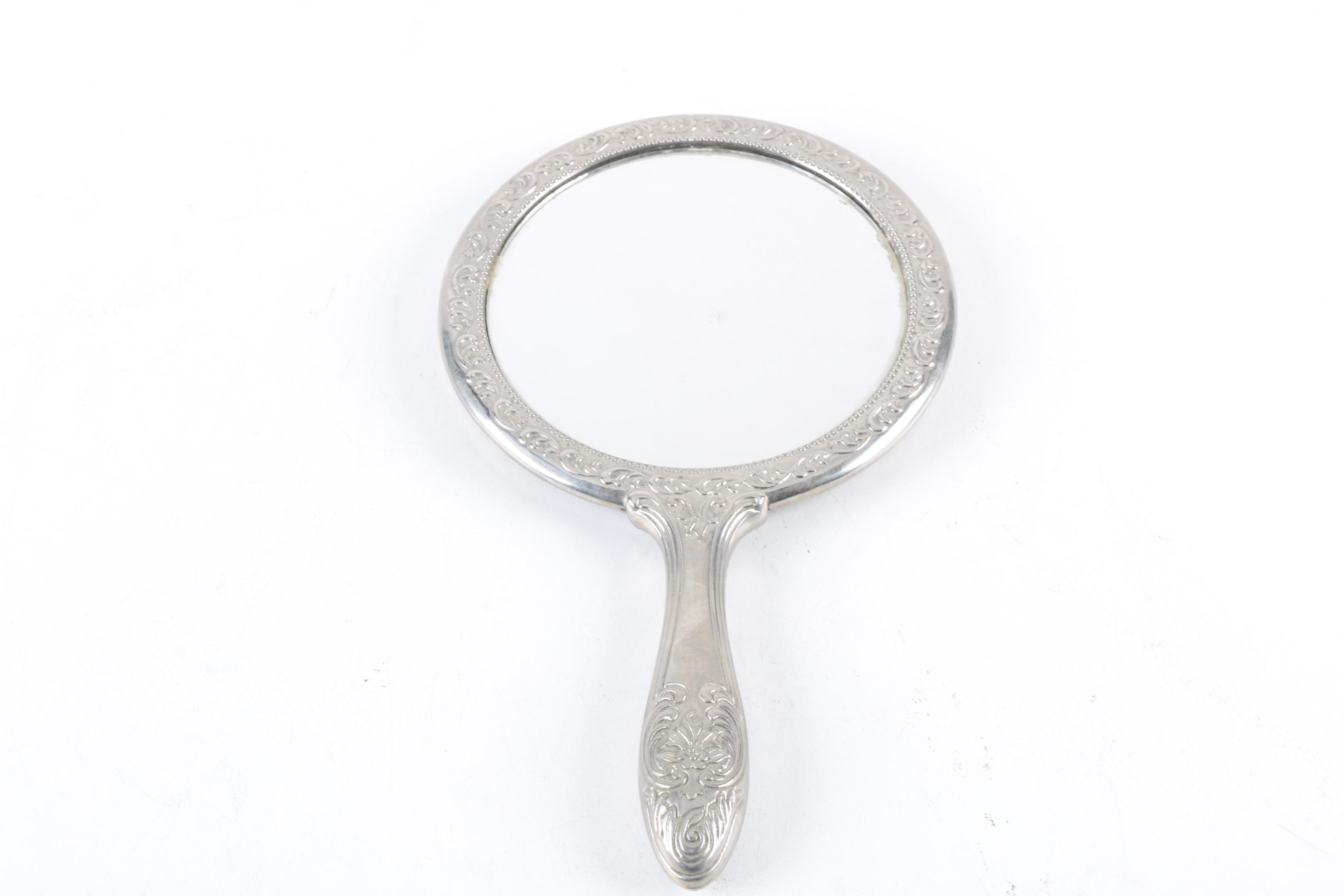 Weighted Sterling Brush and Hand Mirror