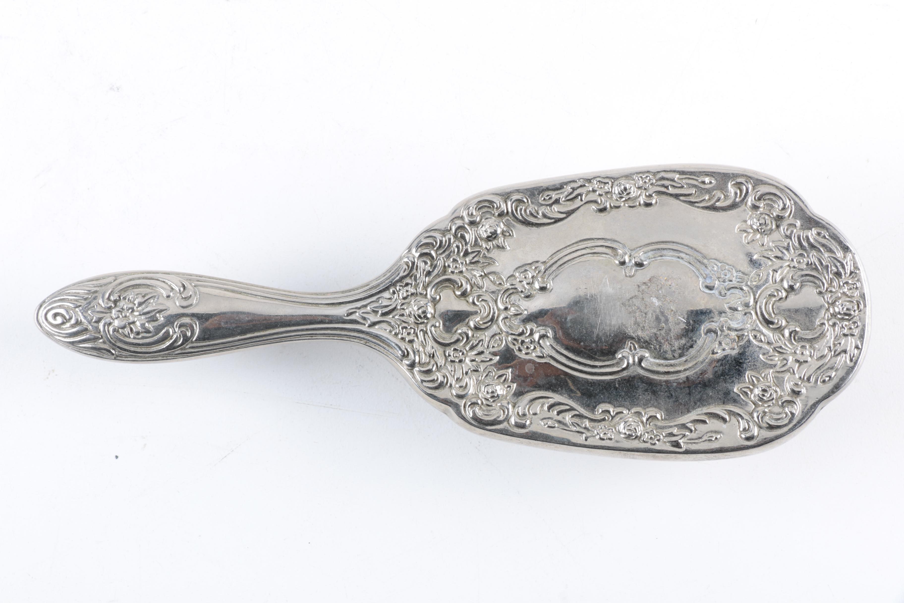 Weighted Sterling Brush and Hand Mirror