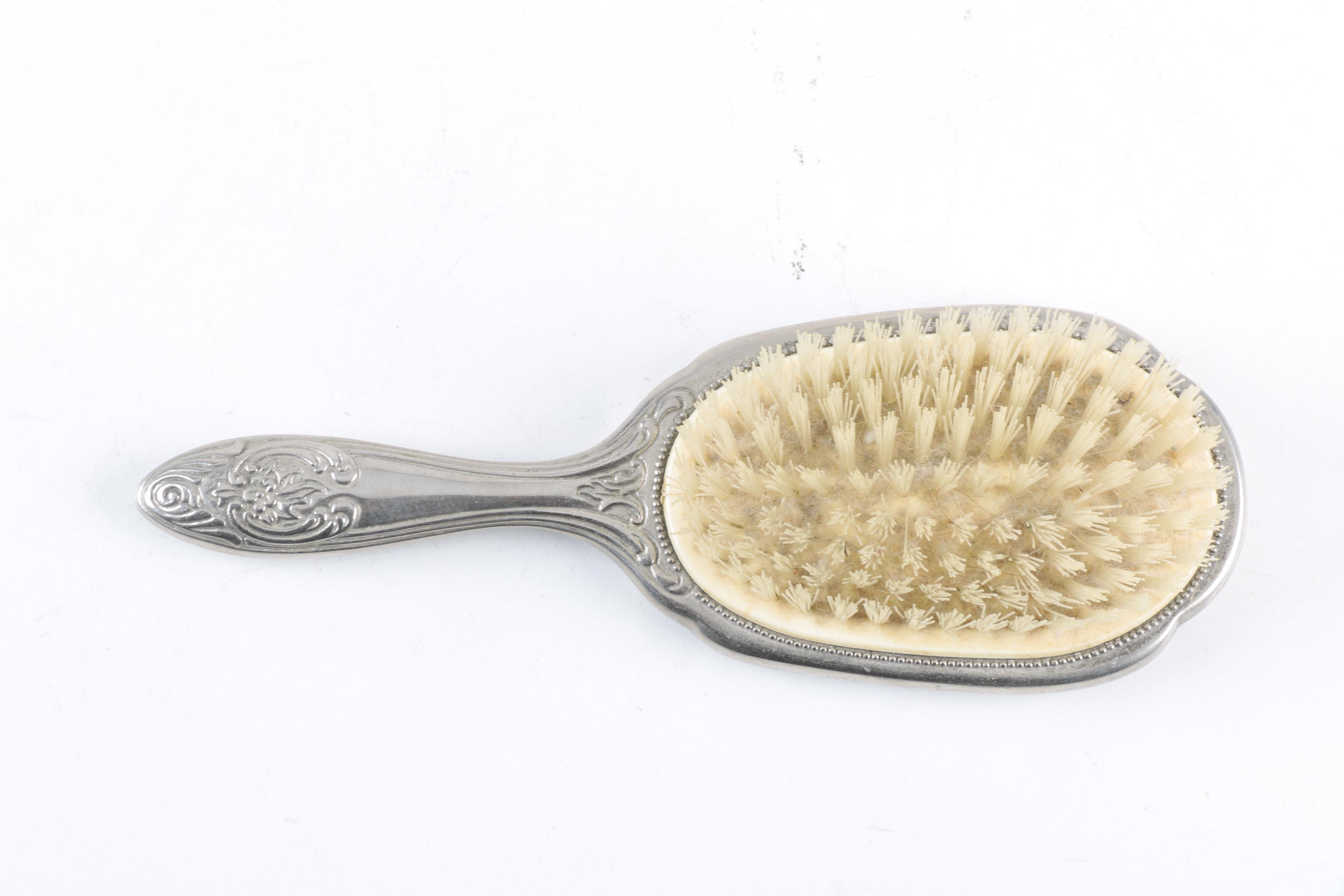 Weighted Sterling Brush and Hand Mirror