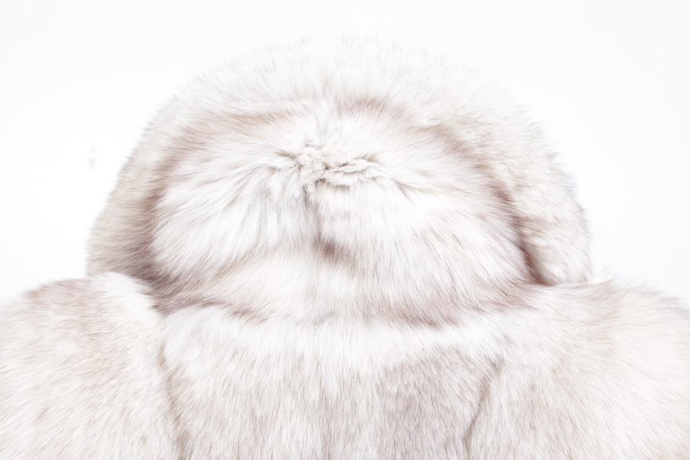 Blue Fox Fur Stroller Jacket