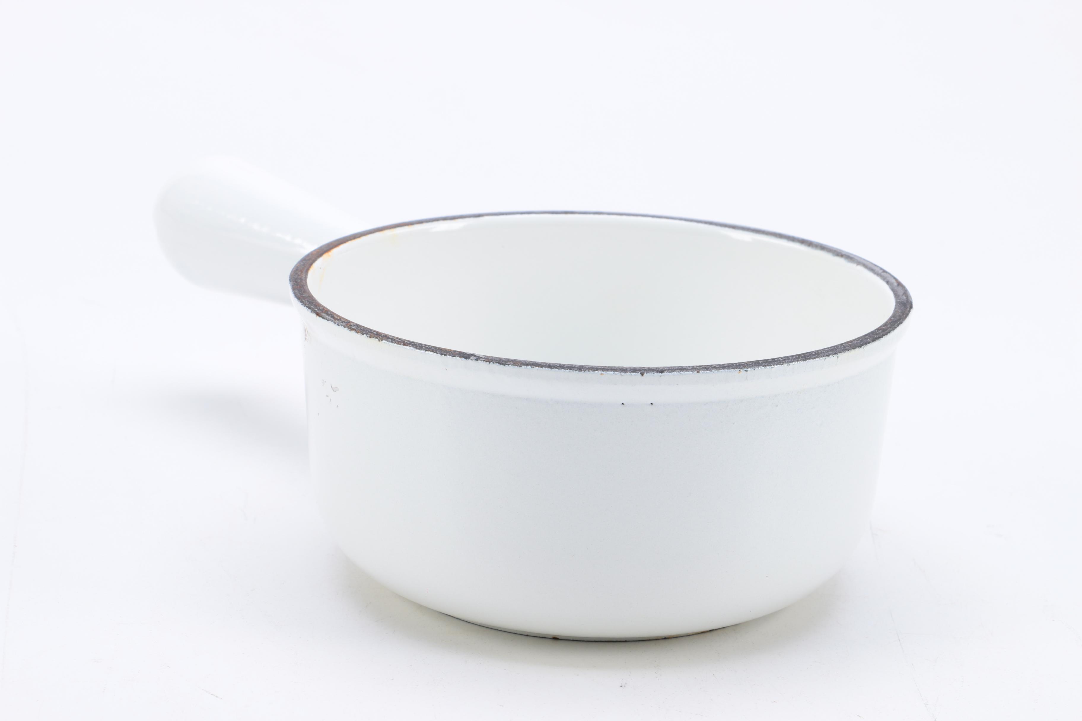 Vintage French Cousances Enameled Cast Iron Pots