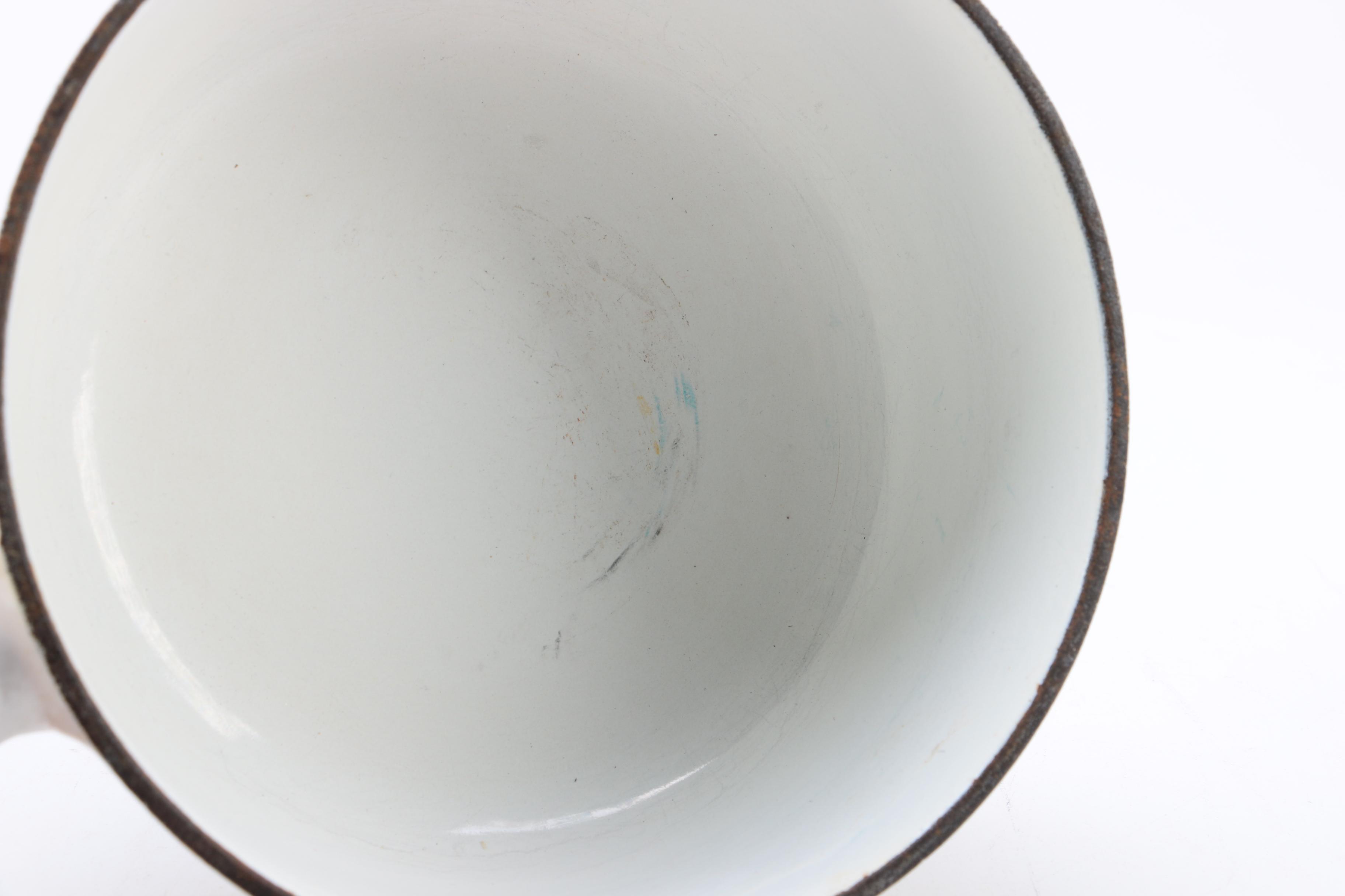 Vintage French Cousances Enameled Cast Iron Pots