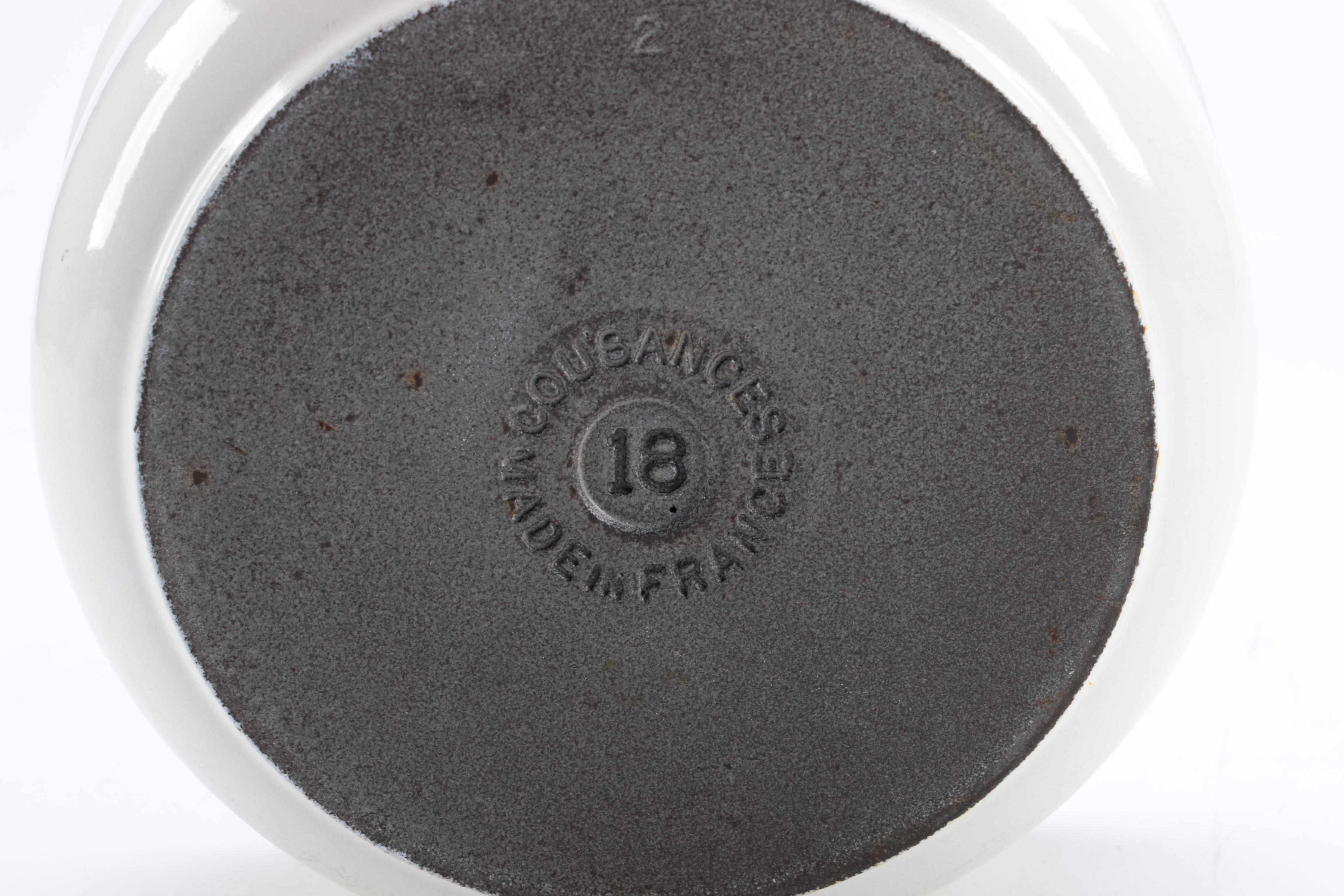 Vintage French Cousances Enameled Cast Iron Pots