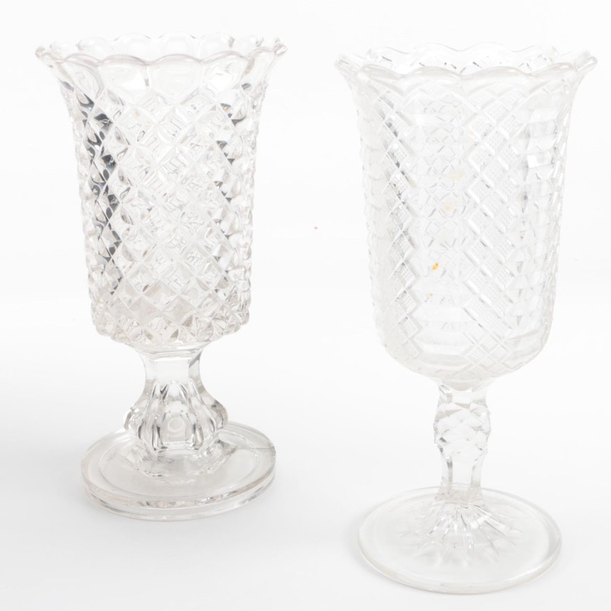 Antique Pressed Glass Spooners