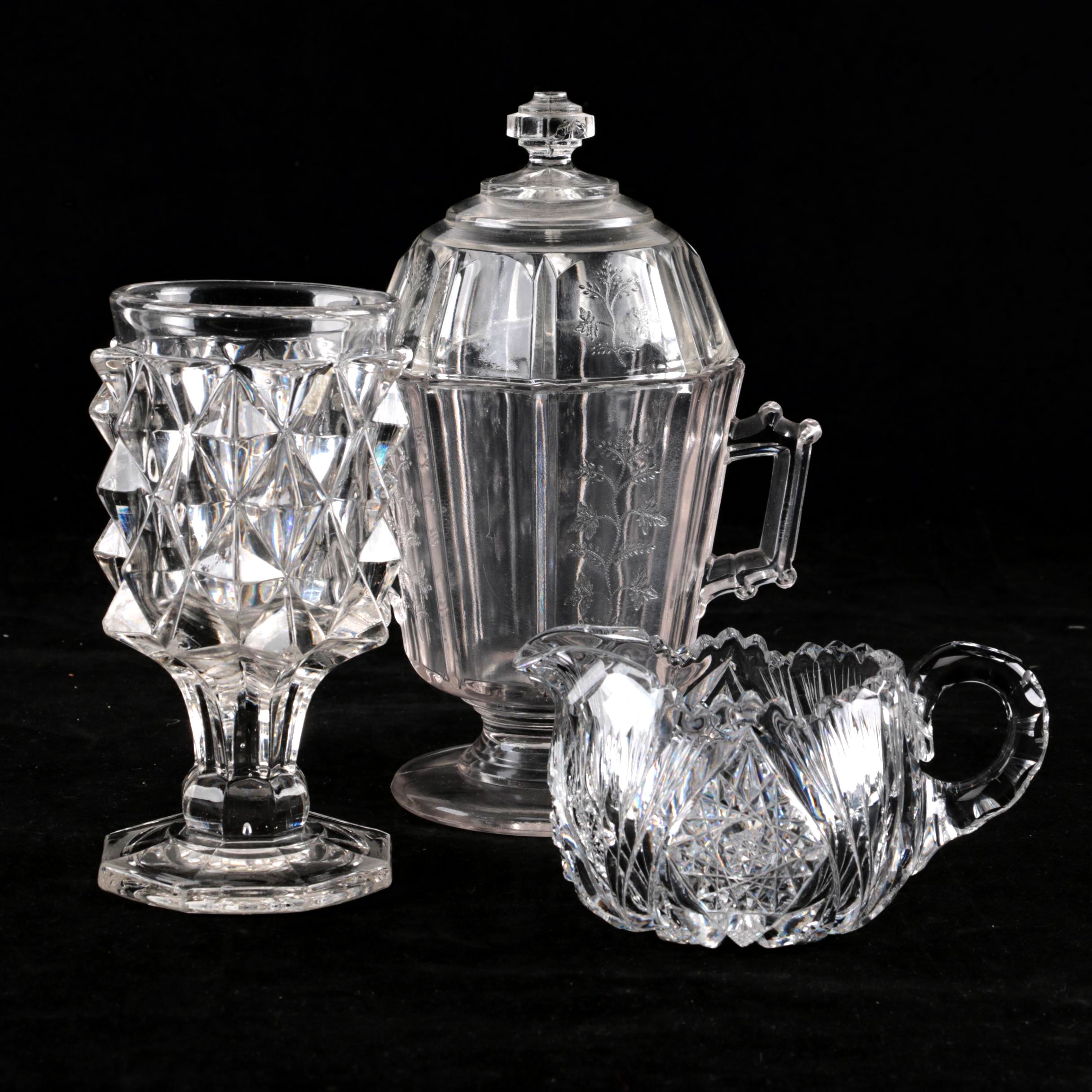 American Brilliant Period Cut Glass and Pressed Glass Tableware