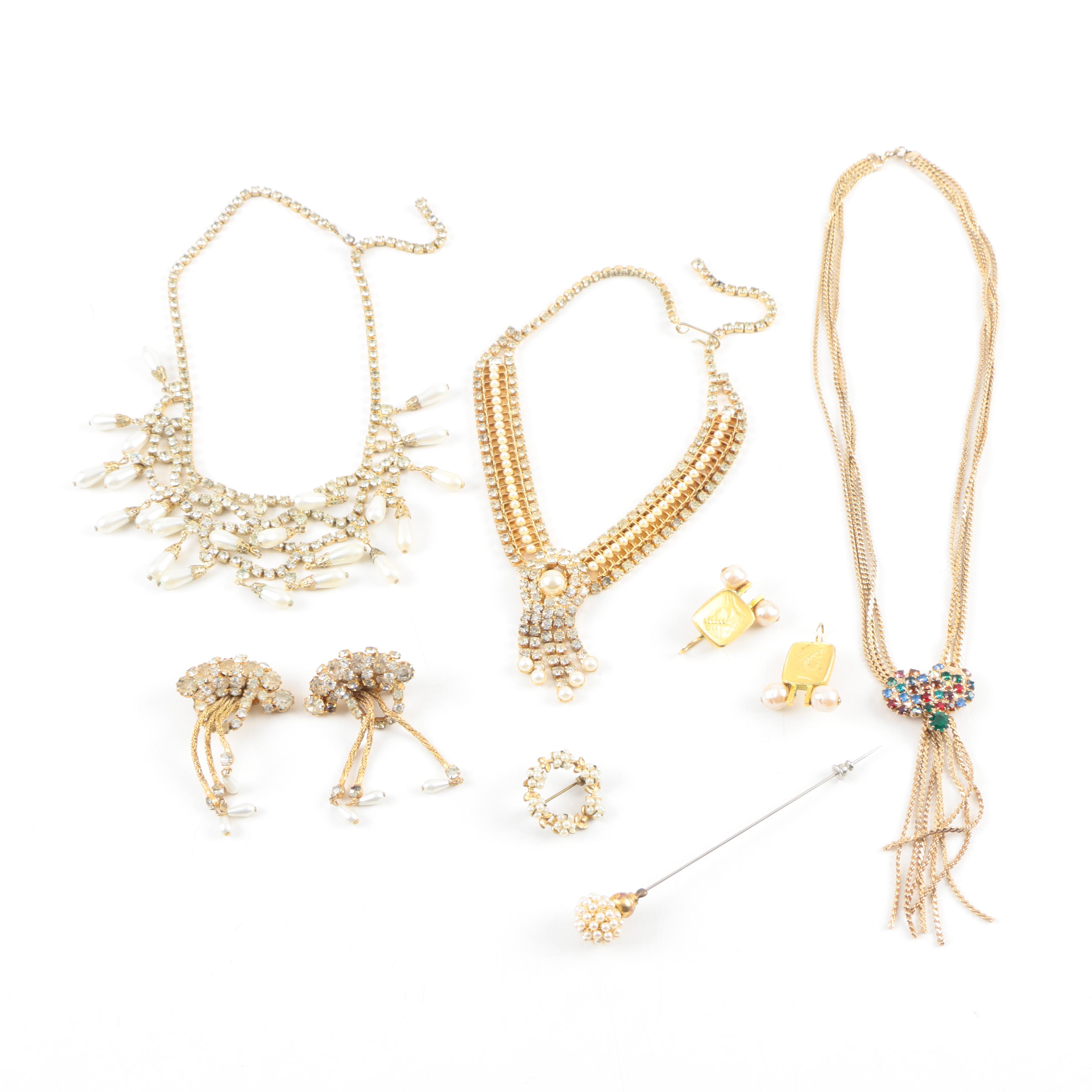 Assorted Gold Tone Jewelry Including Linda Levinson