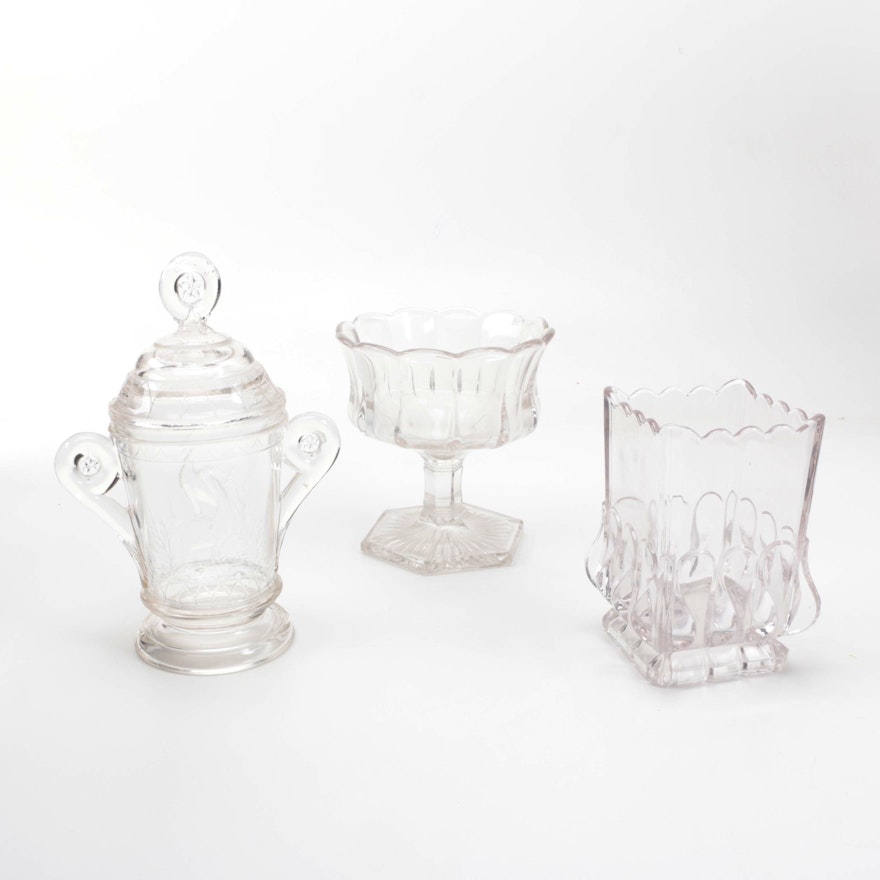 Antique Pressed Glass Tableware