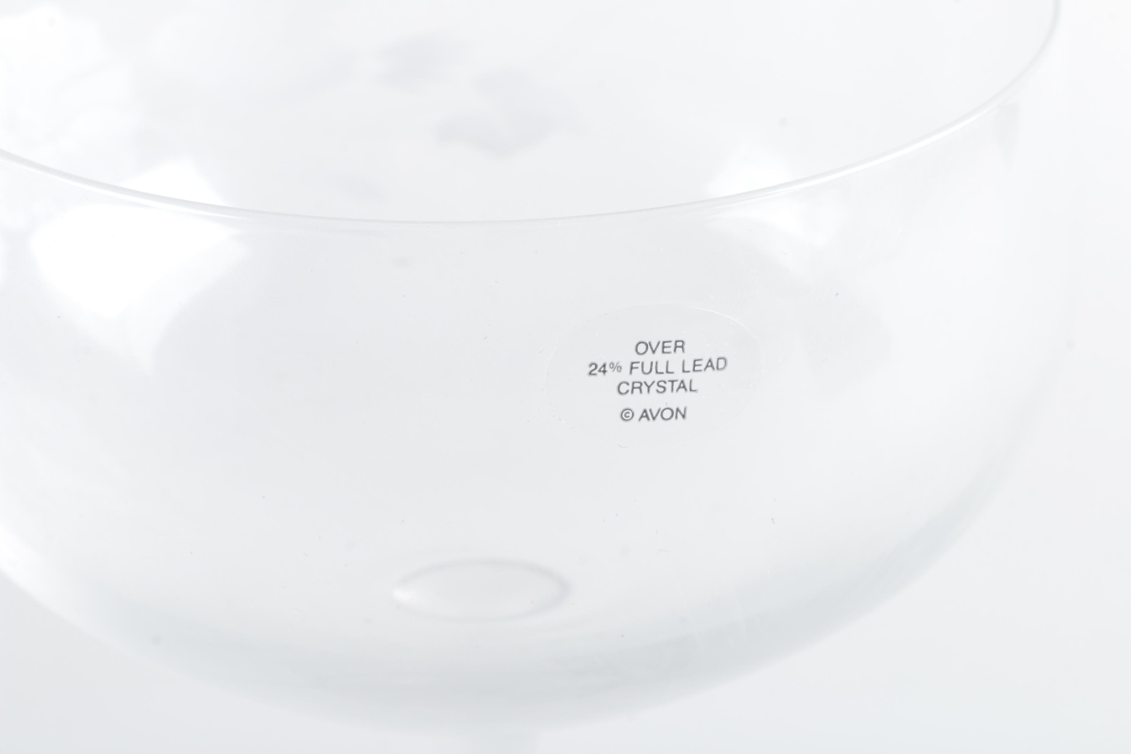 Avon "Hummingbird" Crystal Champagne Glasses