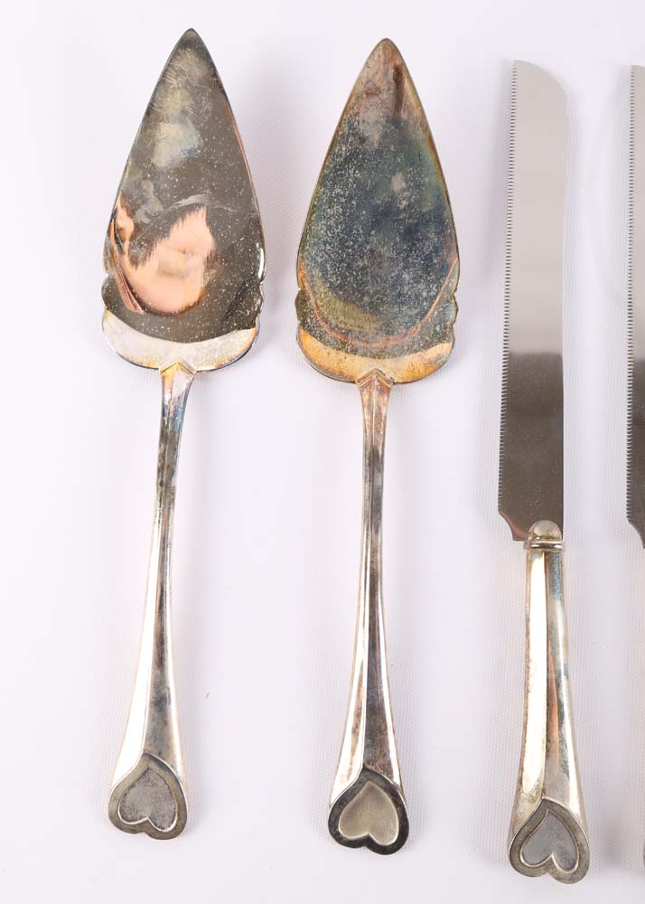 Lenox Plated Silver "Wedding Promises" Two-Piece Dessert Sets