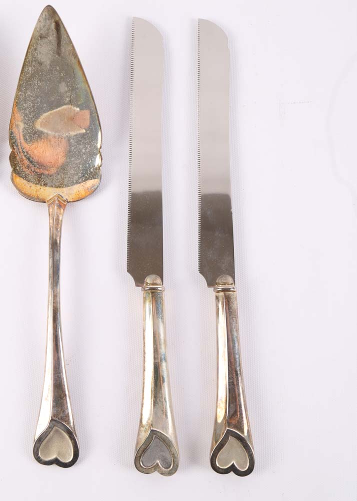 Lenox Plated Silver "Wedding Promises" Two-Piece Dessert Sets