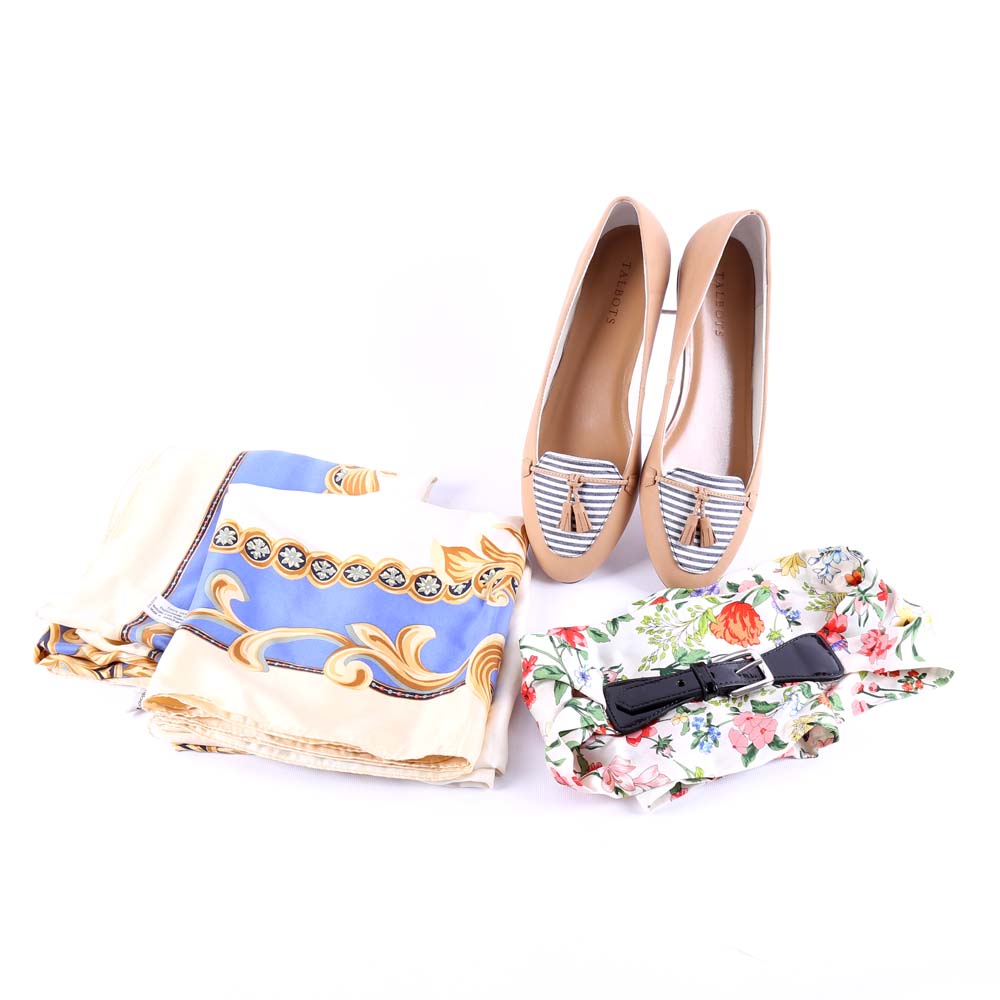 Talbots Shoes and Silk Accessories