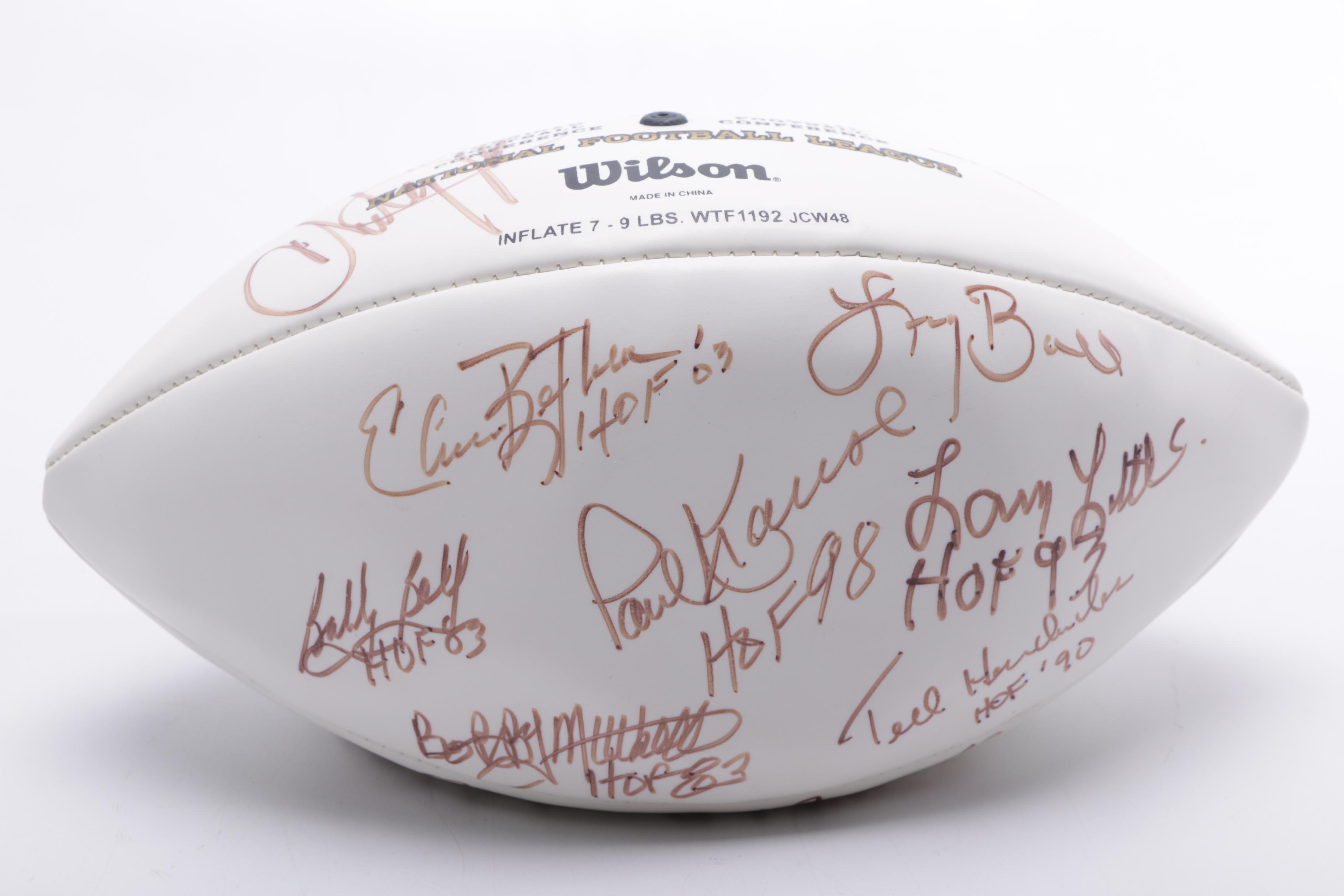 Autographed Hall of Fame Football
