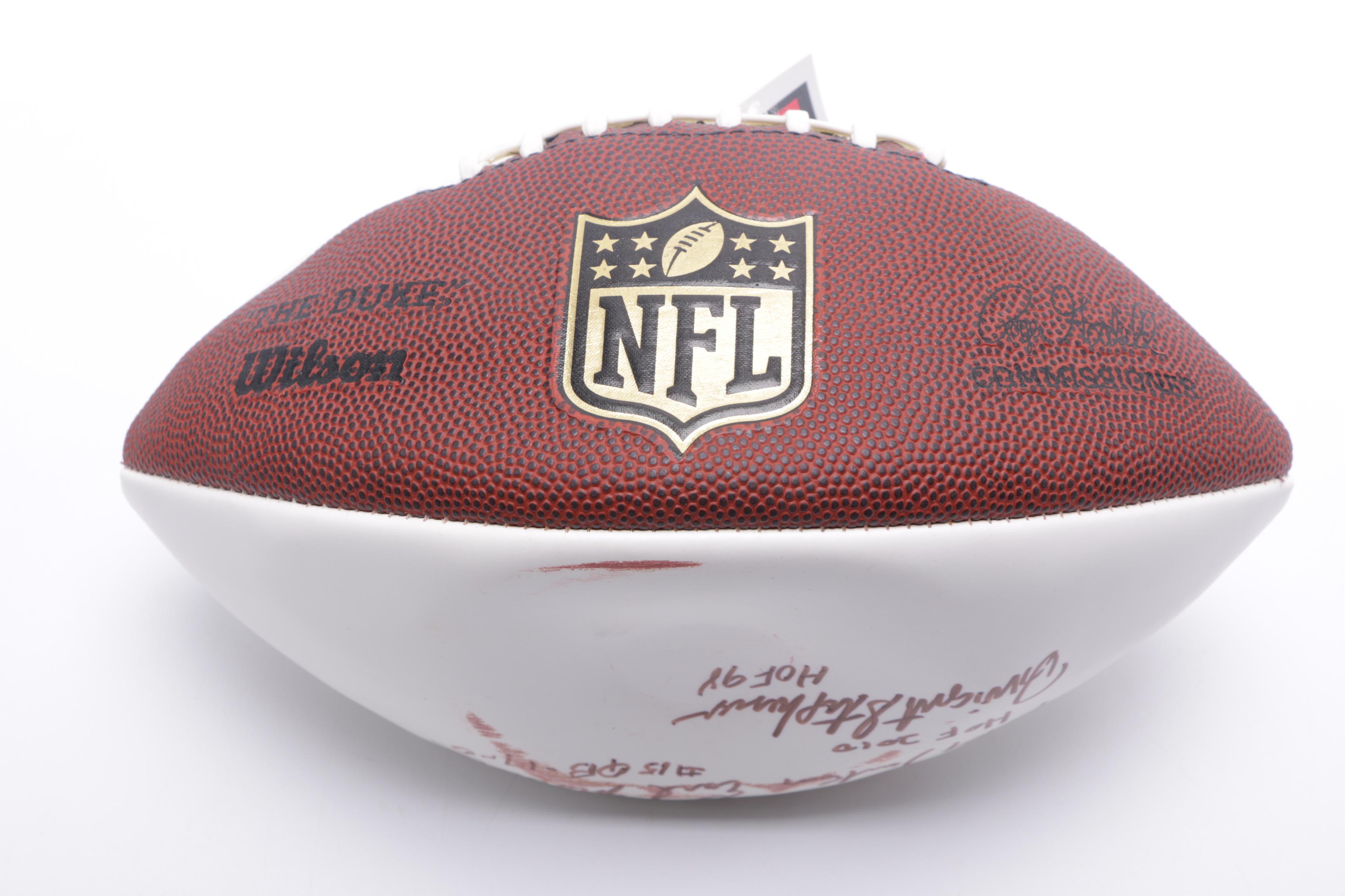 Autographed Hall of Fame Football