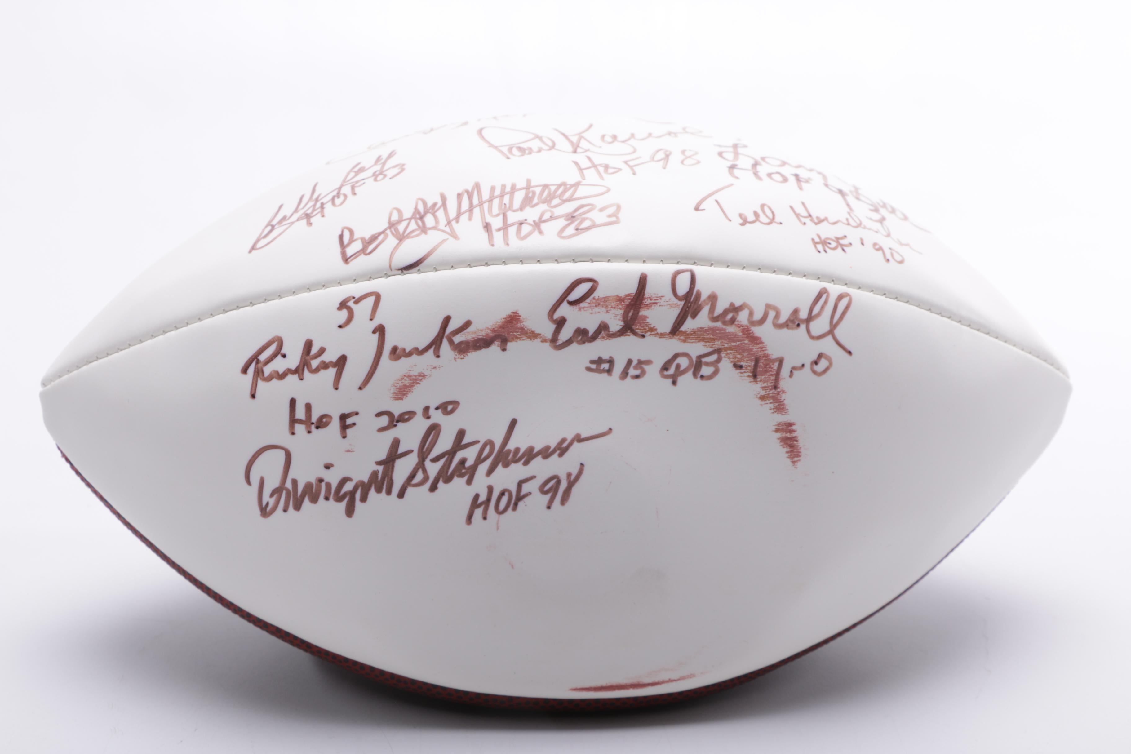 Autographed Hall of Fame Football