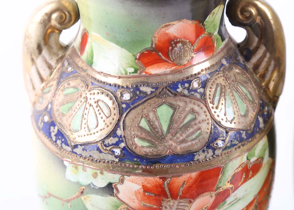 Vintage Art Nouveau Japonisme Vases