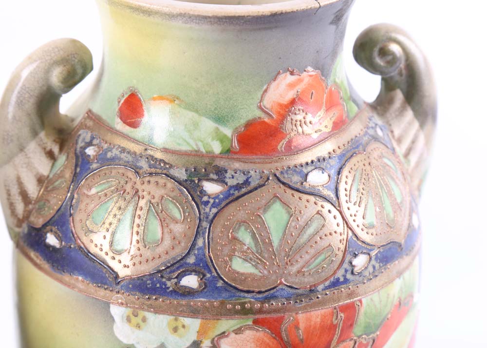 Vintage Art Nouveau Japonisme Vases