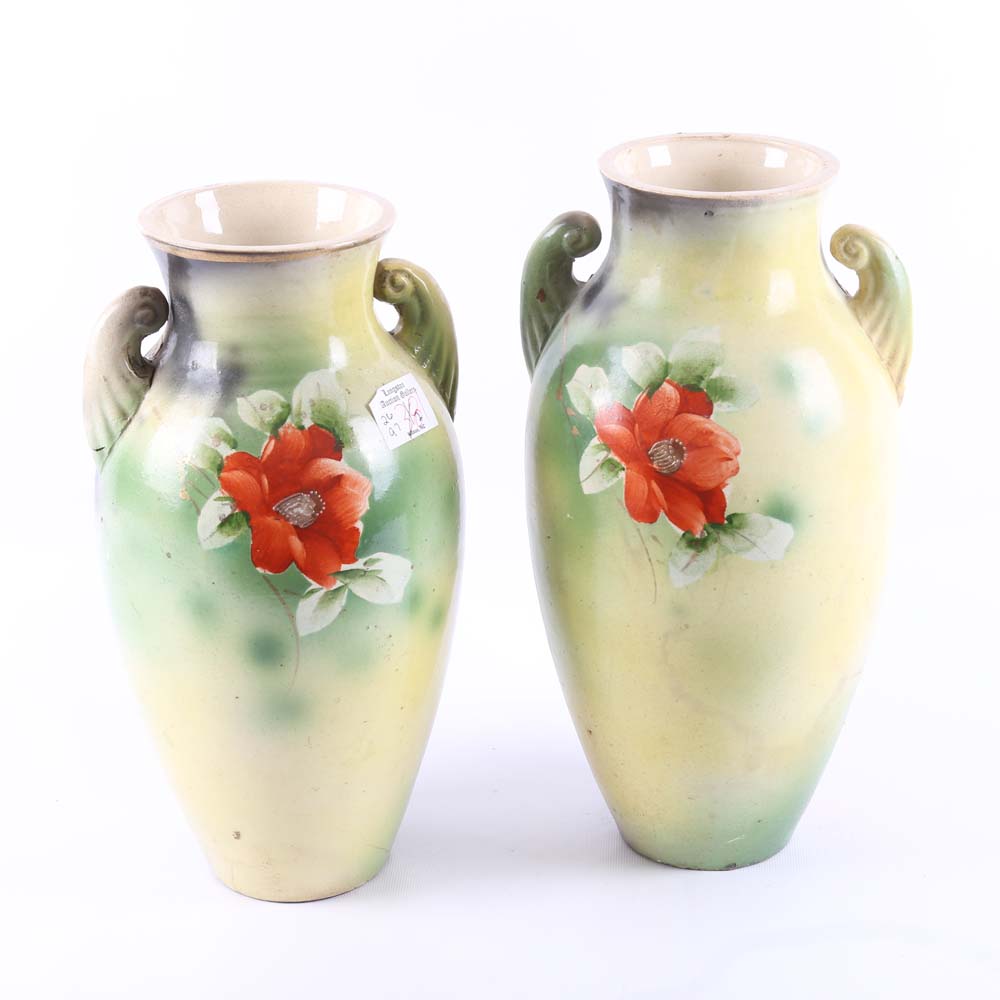 Vintage Art Nouveau Japonisme Vases