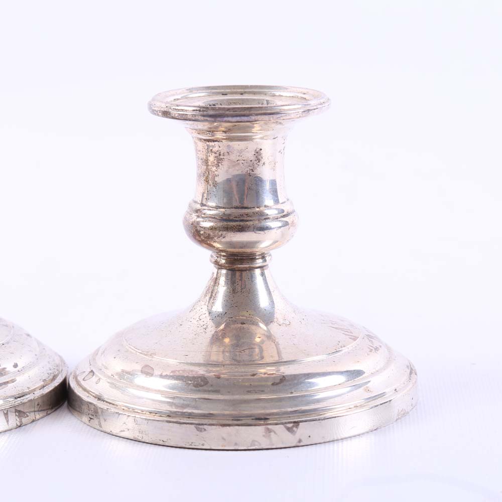 Vintage S Kirk & Son Weighted Sterling Silver Candleholders