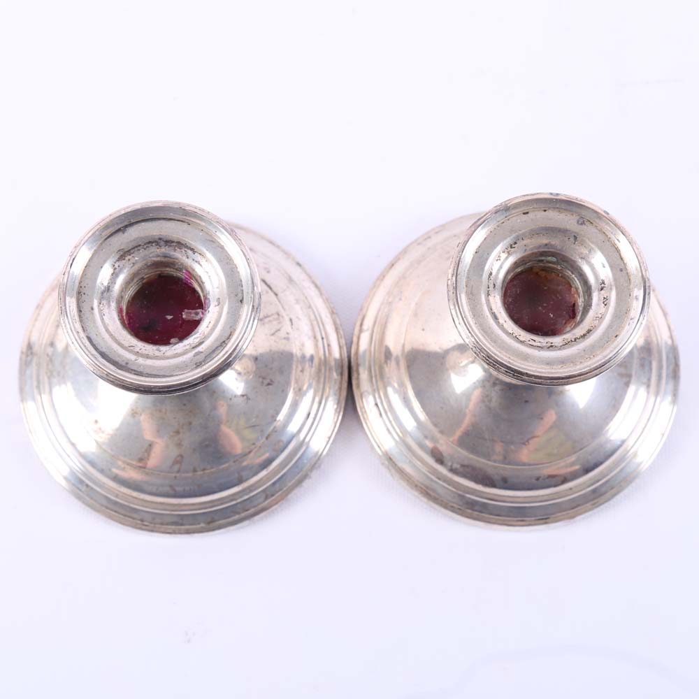 Vintage S Kirk & Son Weighted Sterling Silver Candleholders