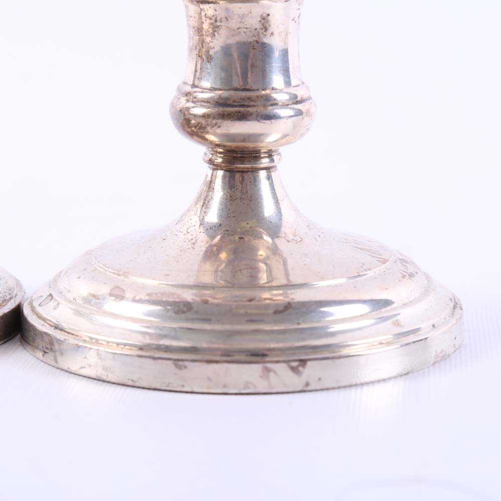 Vintage S Kirk & Son Weighted Sterling Silver Candleholders
