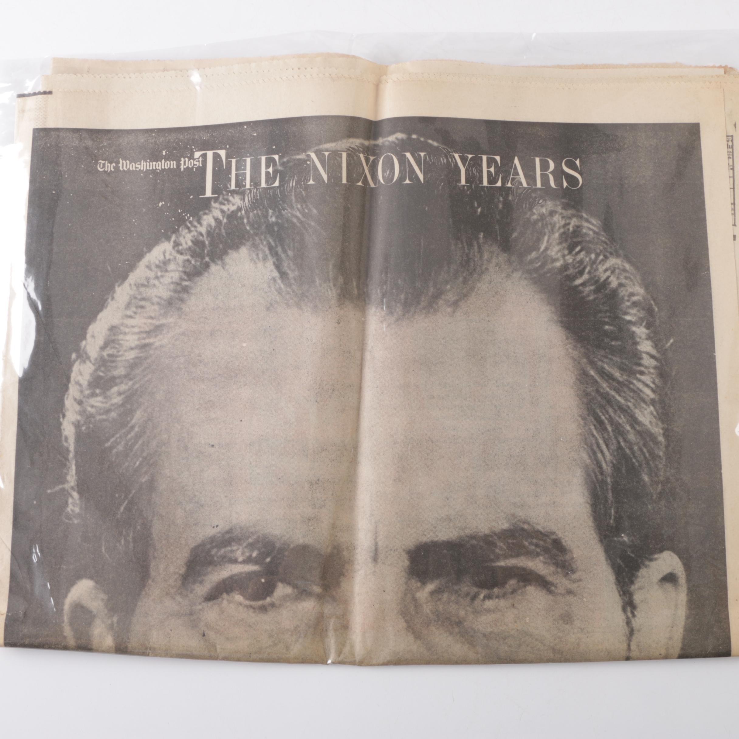1960s–70s "Washington Post" Newspapers Including Kennedy and King Assassinations