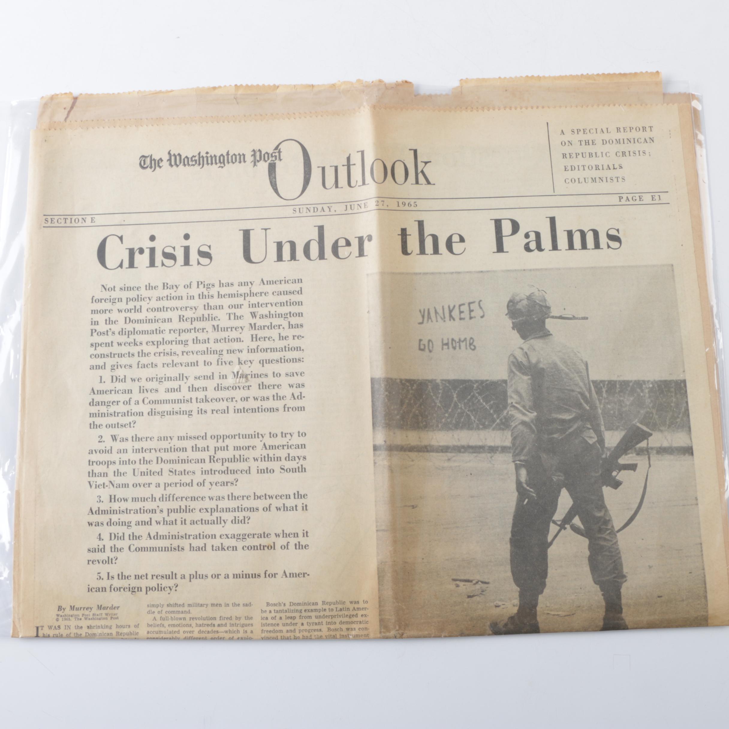 1960s–70s "Washington Post" Newspapers Including Kennedy and King Assassinations