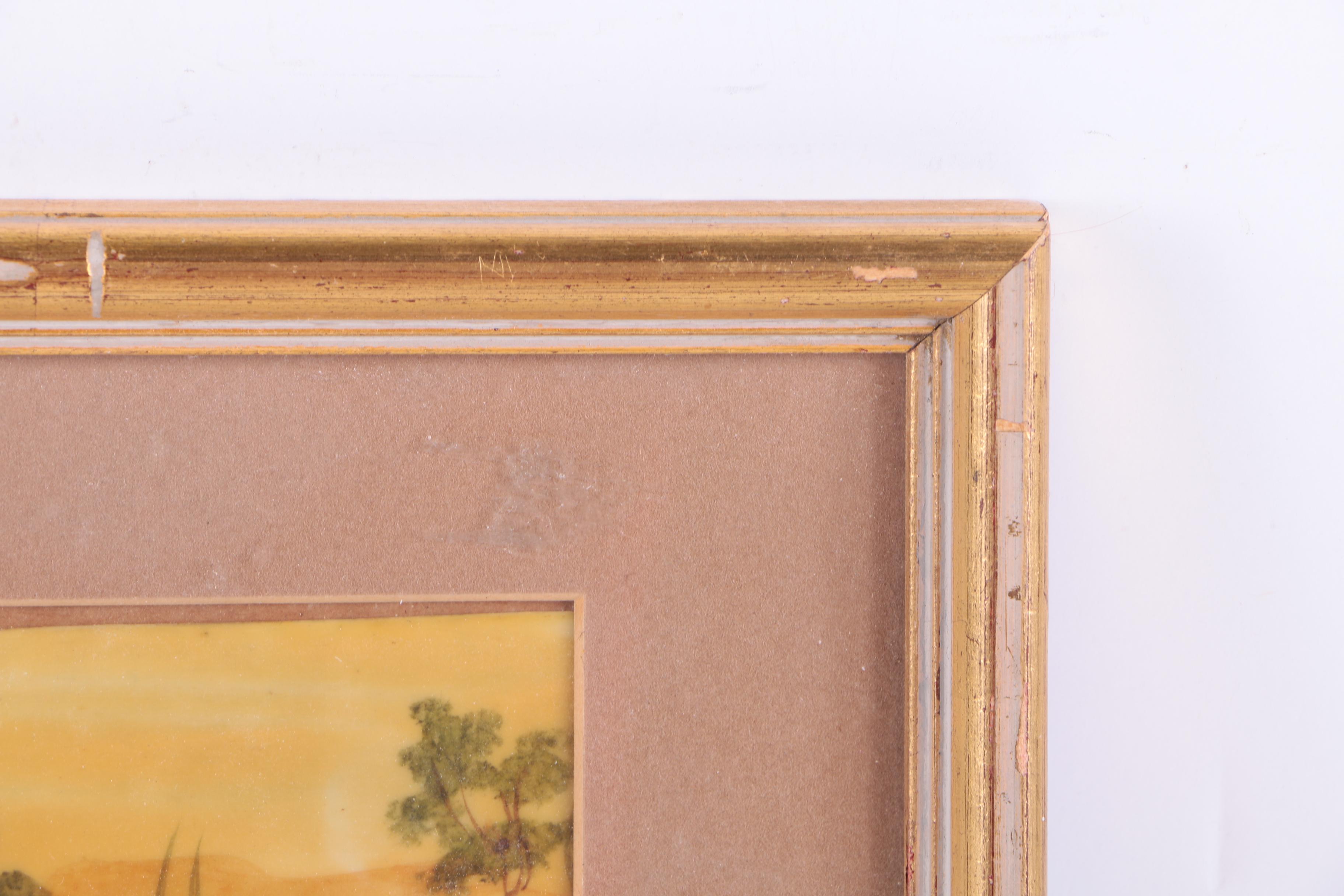 Watercolor and Gouache Painting on Plastic of Indo-Persian Hunting Scene